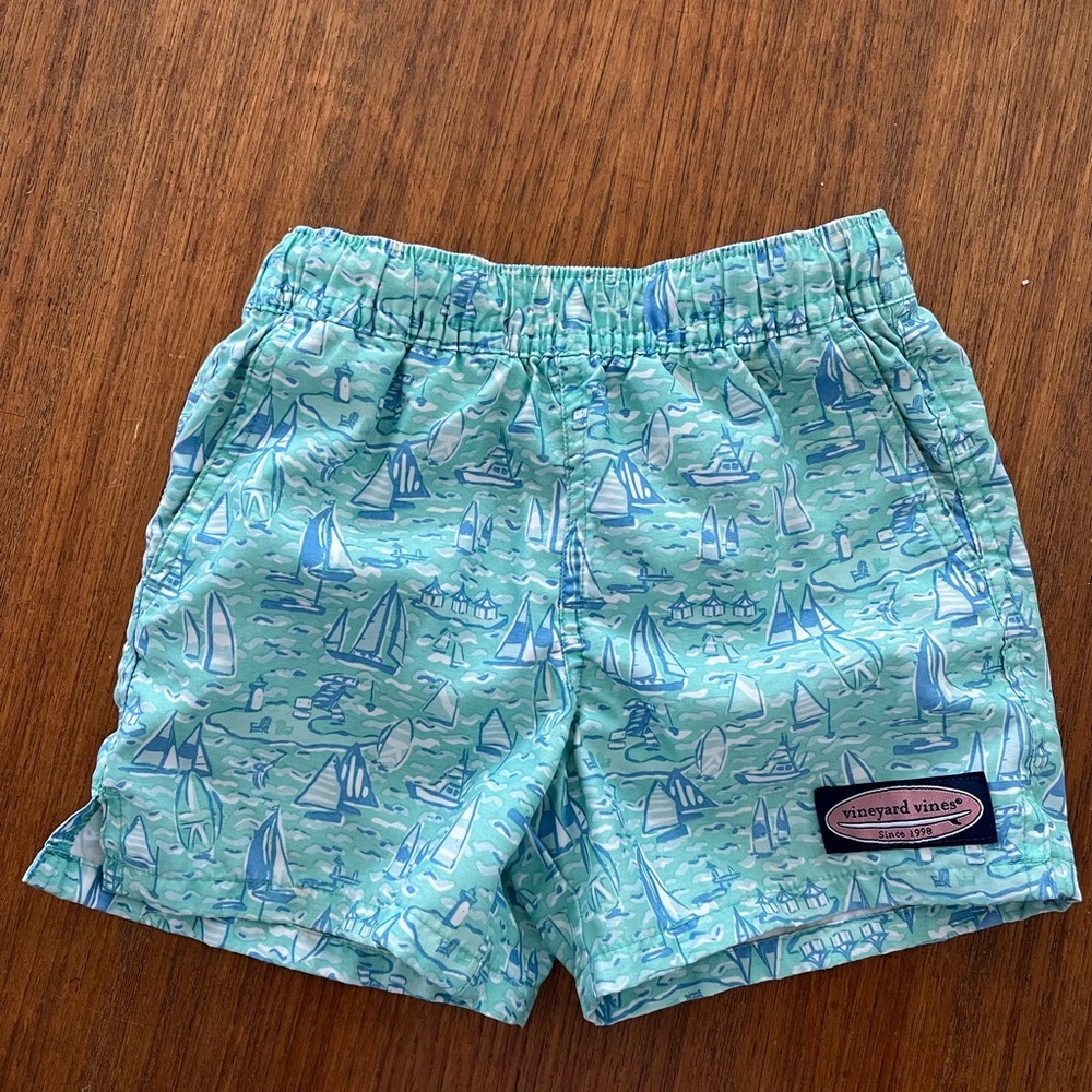 Vineyard Vines Kids' 4T Blue Sailboat Print Shorts